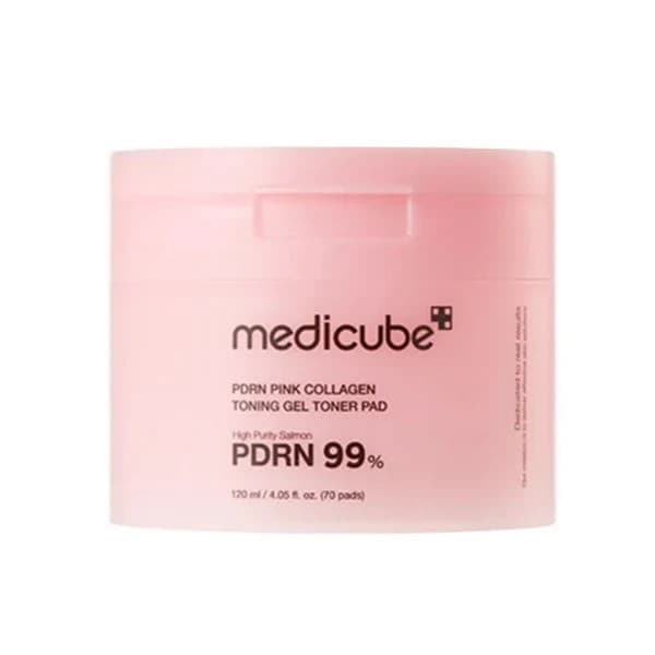 MEDICUBE PDRN Pink Collagen Toning Gel Toner Pad 70 парч